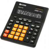Калькулятор Eleven Business CDB1201BK 12 разр, дв. питание, выч.. кв. корня и наценки, расчет налога 205x155x35 м, Черный/оранжевый